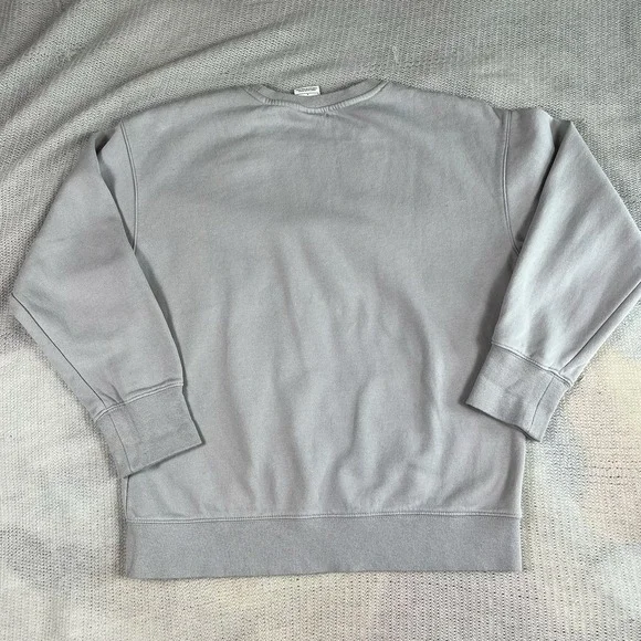 Nike Crewneck Sweatshirt Youth‎ Large Gray Embroidered Logo Big Swoosh Retro Gym - Picture 6 of 14